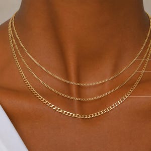 Cuban Link Chain, 14K Solid Yellow Gold in Multiple Lengths and Widths
