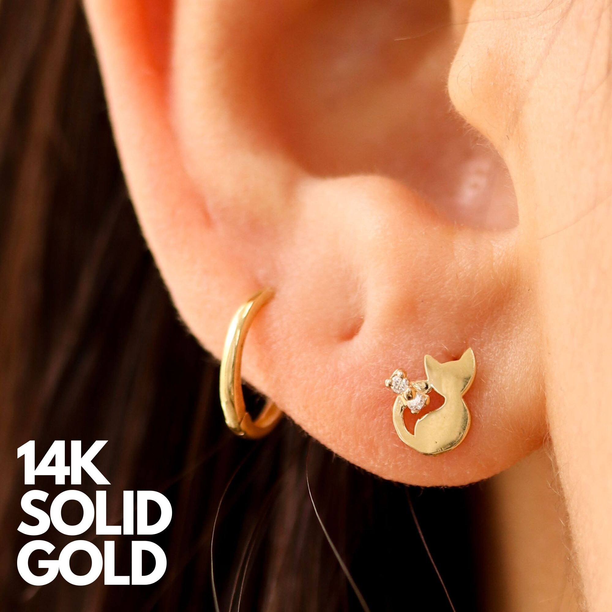 Stud Earrings, Cute Earrings Studs, Earring Set, For Women, Cat Studs