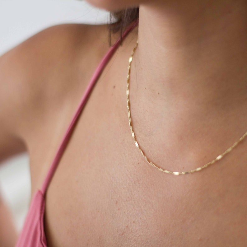 14k Gold Necklace, 14k Gold Chain, Solid Gold Necklace, Solid Gold Chain, Real Gold Necklace, Real Gold Chain image 2