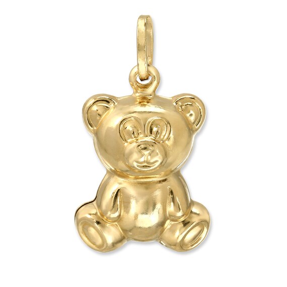 14K Gold Teddy Bear Necklace Teddy Bear 