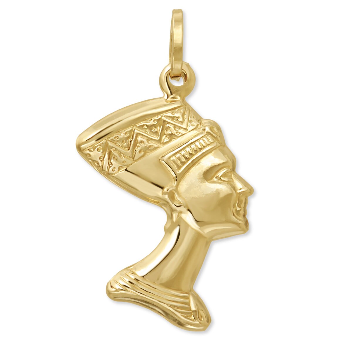 14K Gold Nefertiti Necklace Egyptian 