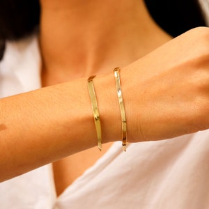 14K Gold Herringbone Bracelet, Womens Chain Bracelet, Bracelet For Women image 7