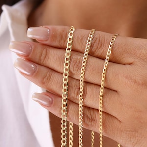 Cuban Link Chain, Cuban Chain, Curb Chain, Cuban Link Chain Women, Cuban Link Chain Men, 14K Gold Necklace