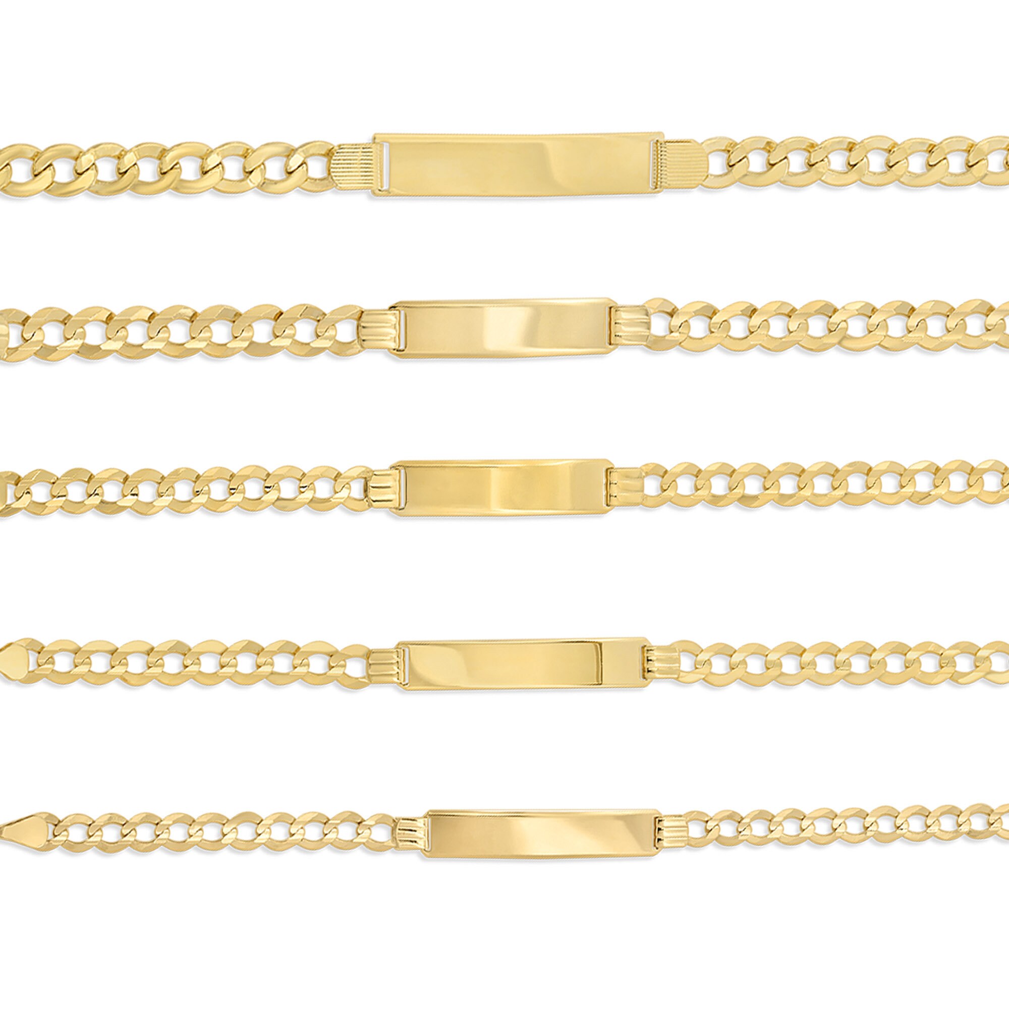 14K Gold Mens Bracelet Personalized Engraved Name Custom Mens Etsy