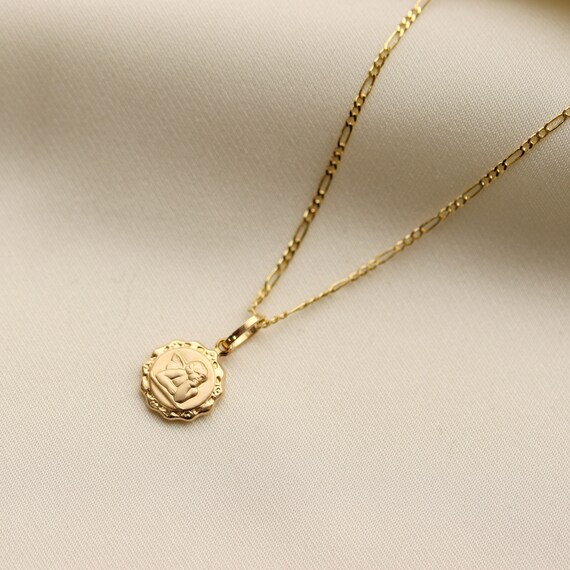 Etsy gold deals medallion necklace