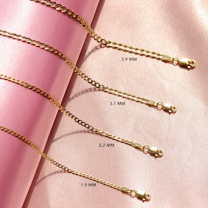 Solid 14K Gold Cuban Link Chain Necklace