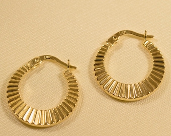 14K Gold Earrings, Gold Earrings Set, Gold Hoop Earrings, Gold Earrings Hoop, Real Gold Earrings, Dainty Gold Earrings, Hoop Earrings Gold