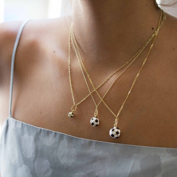 14K Gold Soccer Ball Necklace Soccer 