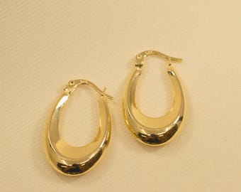 Teardrop Earrings, 14K Gold Hoops, Teardrop Hoop, Gold Teardrop Hoops, Gold Womens Hoops, 14K Hoop Earrings, Unique Earrings, Trendy Hoops