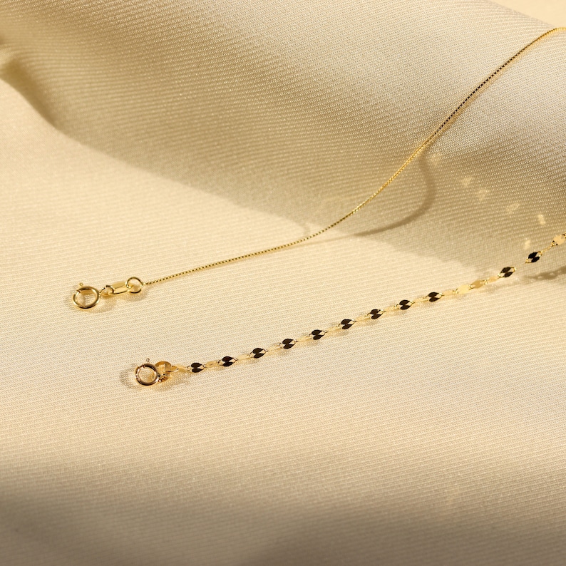 14k Gold Necklace, 14k Gold Chain, Solid Gold Necklace, Solid Gold Chain, Real Gold Necklace, Real Gold Chain image 2