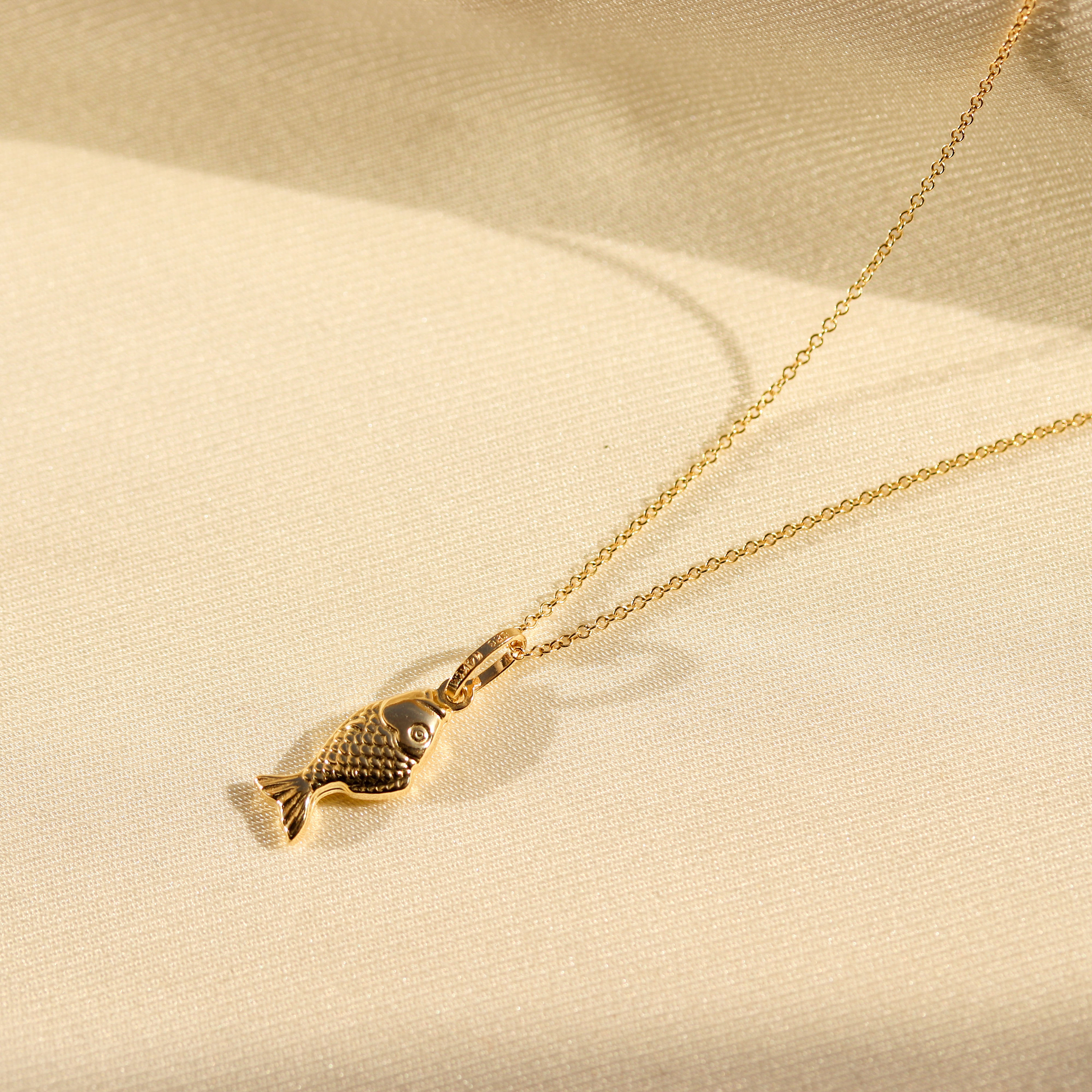 Jwelleries Fish 14K Gold Fish Necklace, Ocean Jewelry - Etsy
