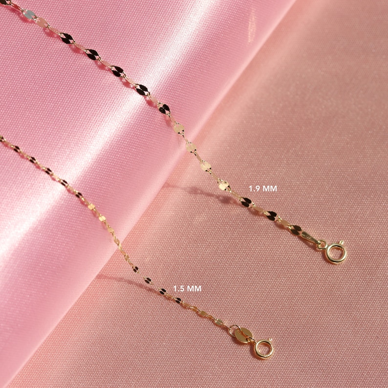 14K Gold Chain Necklace, Delicate Dainty Layered Necklace image 4