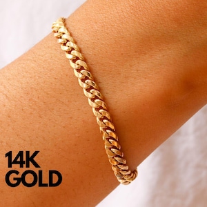 14K Gold Cuban Link Bracelet