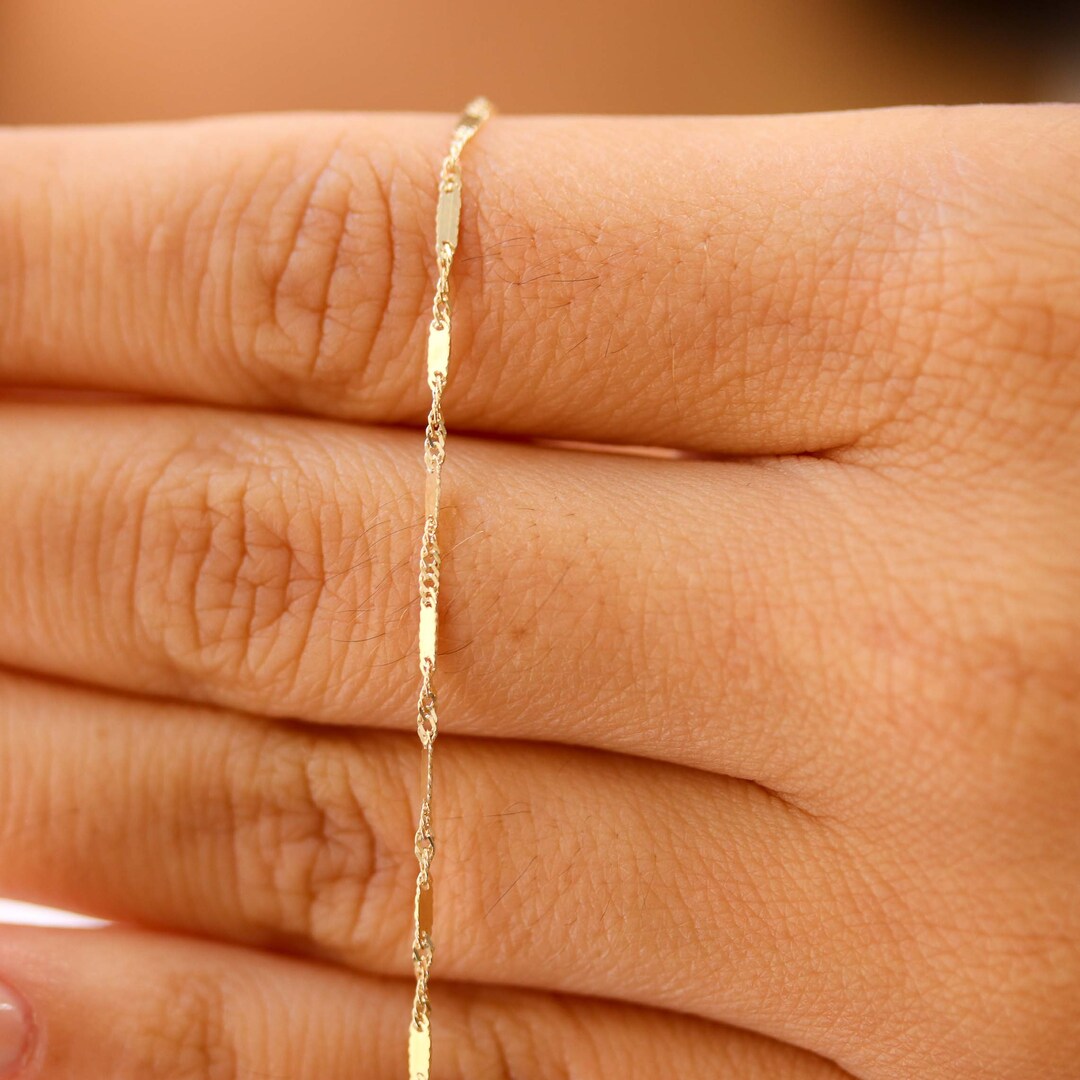 14K Gold Necklace, 14K Gold Chain, Solid Gold Necklace, Solid Gold