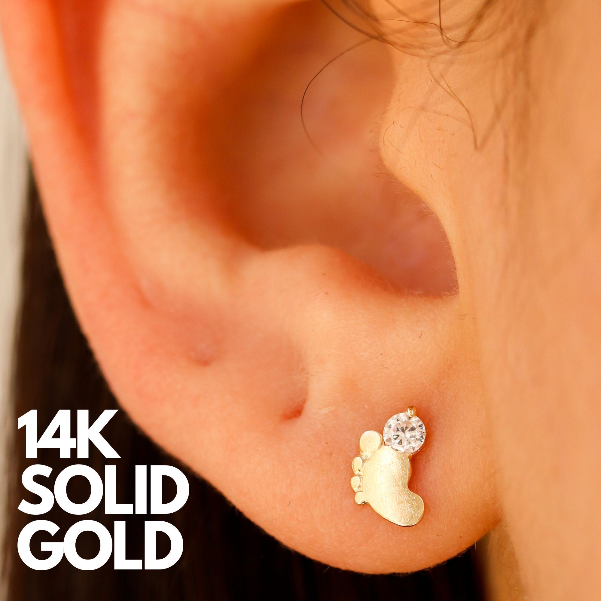 Baby feet earrings best sale