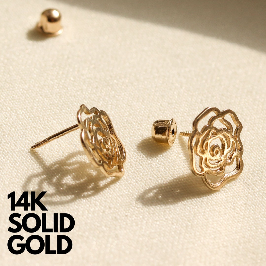[LLOYD] 14K☆Flower stone Earrings 14k Gold Birthstone Flower Earrings - J.H. Breakell and Co.