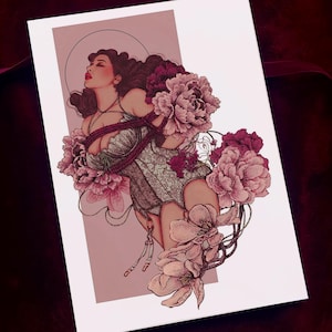 Parfum Erotique~ Beautiful A4 illustrated shibari print