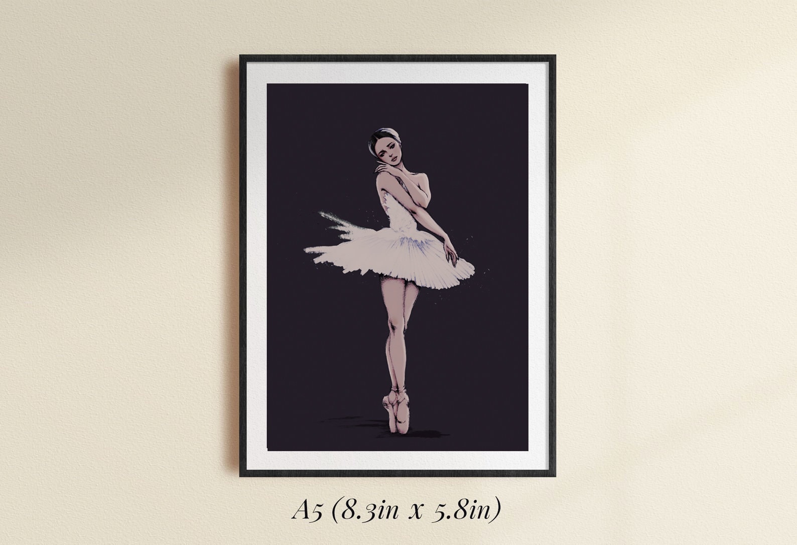Odette / White Swan Swan Lake. Illustrated A5 Ballet Art - Etsy