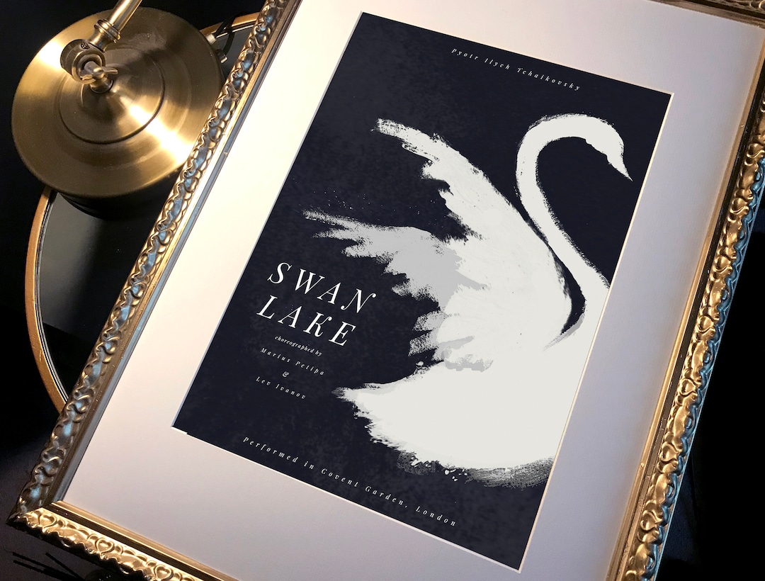 Swan Lake Poster Art Print, White Swan Version. Beautiful Matte A3