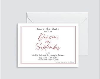 September Save the Date, Wedding Save the Date, Fall Save the Date
