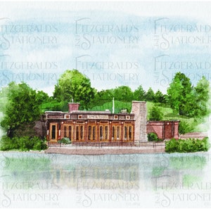 North Pond Aquarell, North Pond Hochzeitseinladung, Chicago Hochzeitseinladung