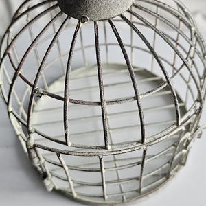 DISTRESSED IVORY BIRDCAGE Rustic Decorative Vintage Style Spring Bird Cage Rustic Chic Parisian Romantic Bohemian Decor Birdcage Centerpiece