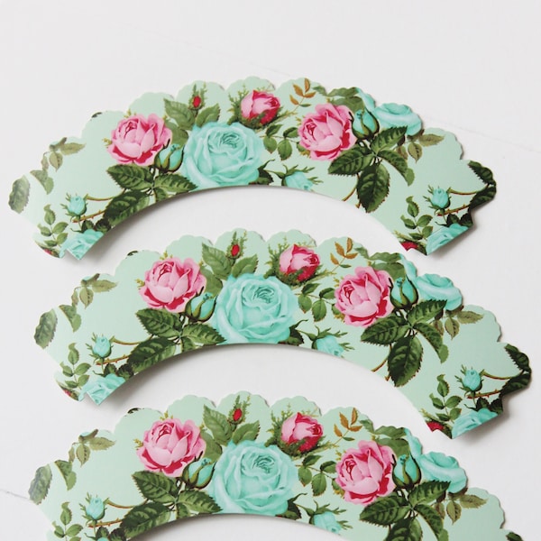 Flower Cupcake Liner Etsy