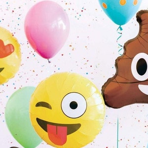 Sale EMOJI BALLOONS Choose Blushing Laughing Crying Heart Eyes Poop Emoticon  Fun Funny Birthday Wedding Shower Just Because Smiley Face