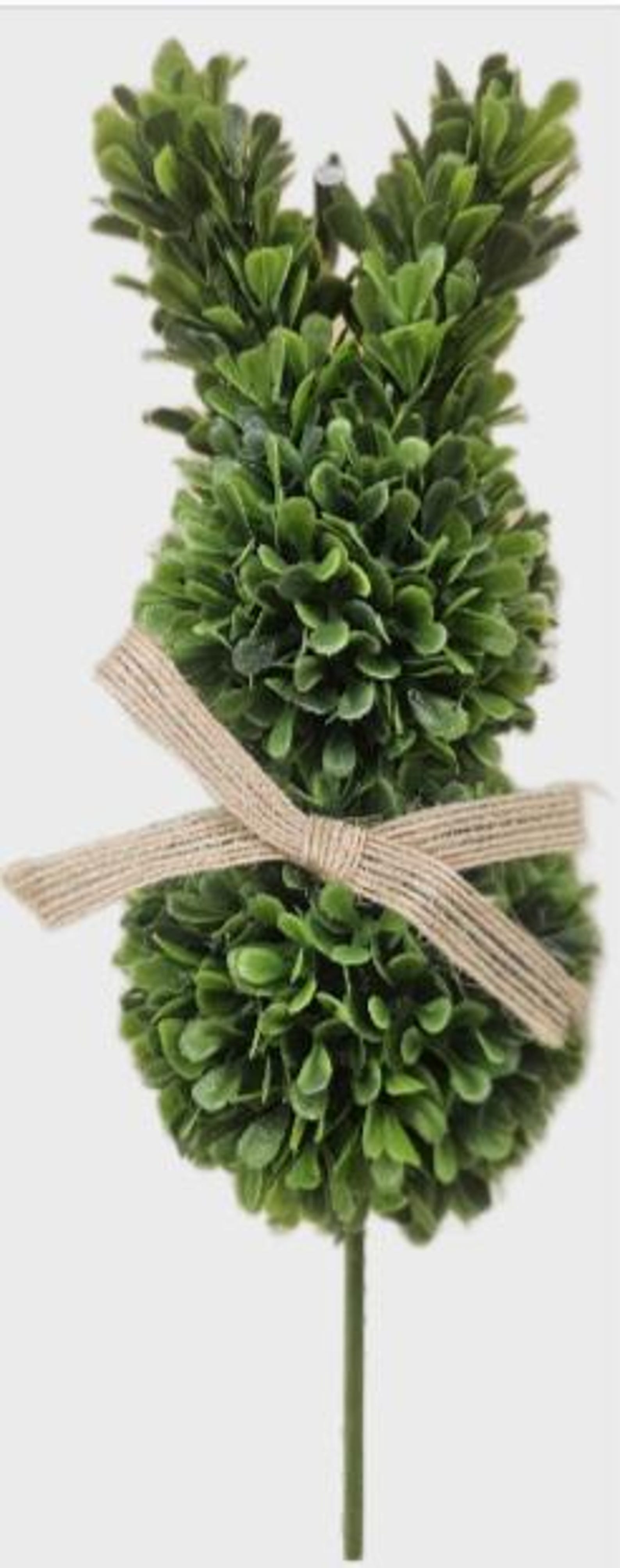 Boxwood Rabbit BOXWOOD TOPIARY BUNNY Rabbit Green Floral Picks Filler Figurine Spring ...