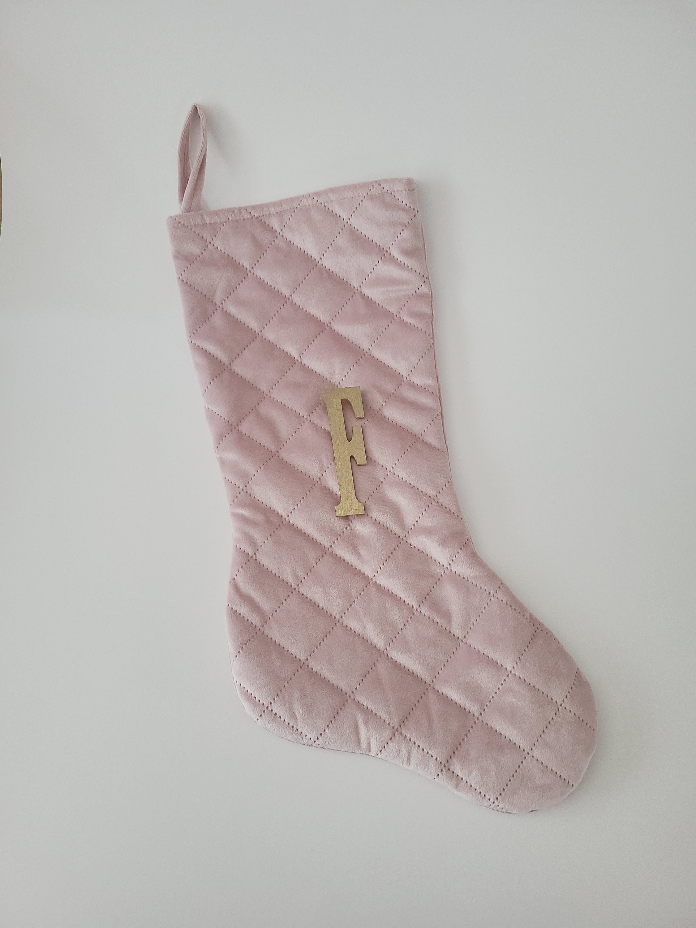 Sale Dusty Mauve Pink Quilted Stocking Dusty Rose Blush 