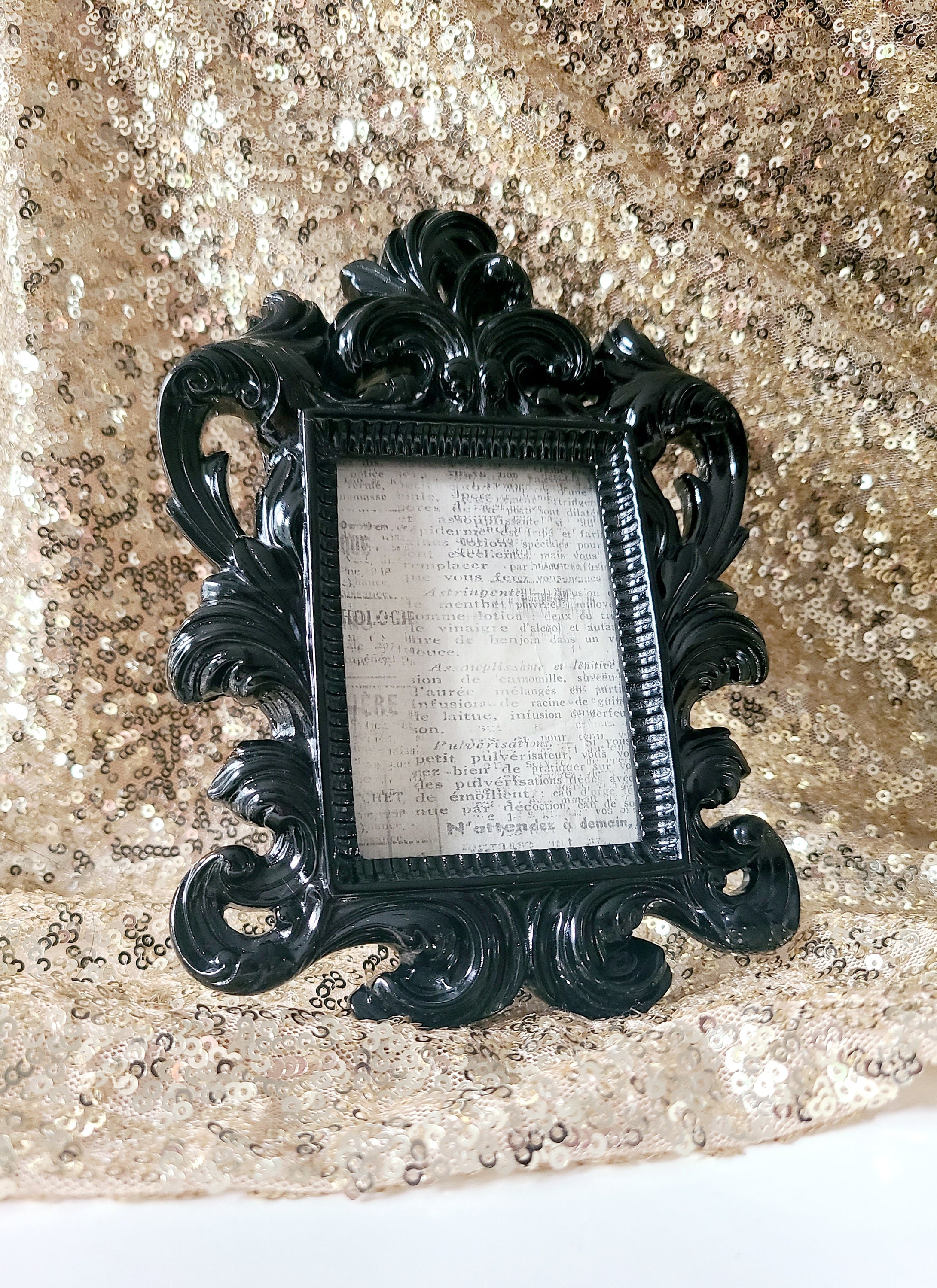 Sale Vintage Style BLACK BAROQUE FRAME Picture Frame Photo Etsy