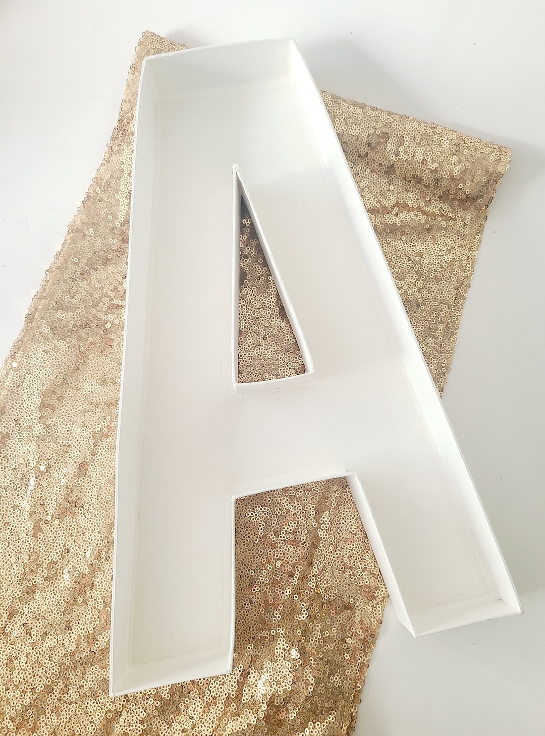 Decoriny 664339975622 Hand Beaded Decorative Letters, Letter A - Gold &  White, 1 - Kroger