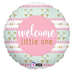 Sale WELCOME LITTLE ONE Balloon Pink Mint Bohemian Baby Shower Arrow Balloon Gender Reveal Princess Balloon Woodland Southwest Tribal Boho