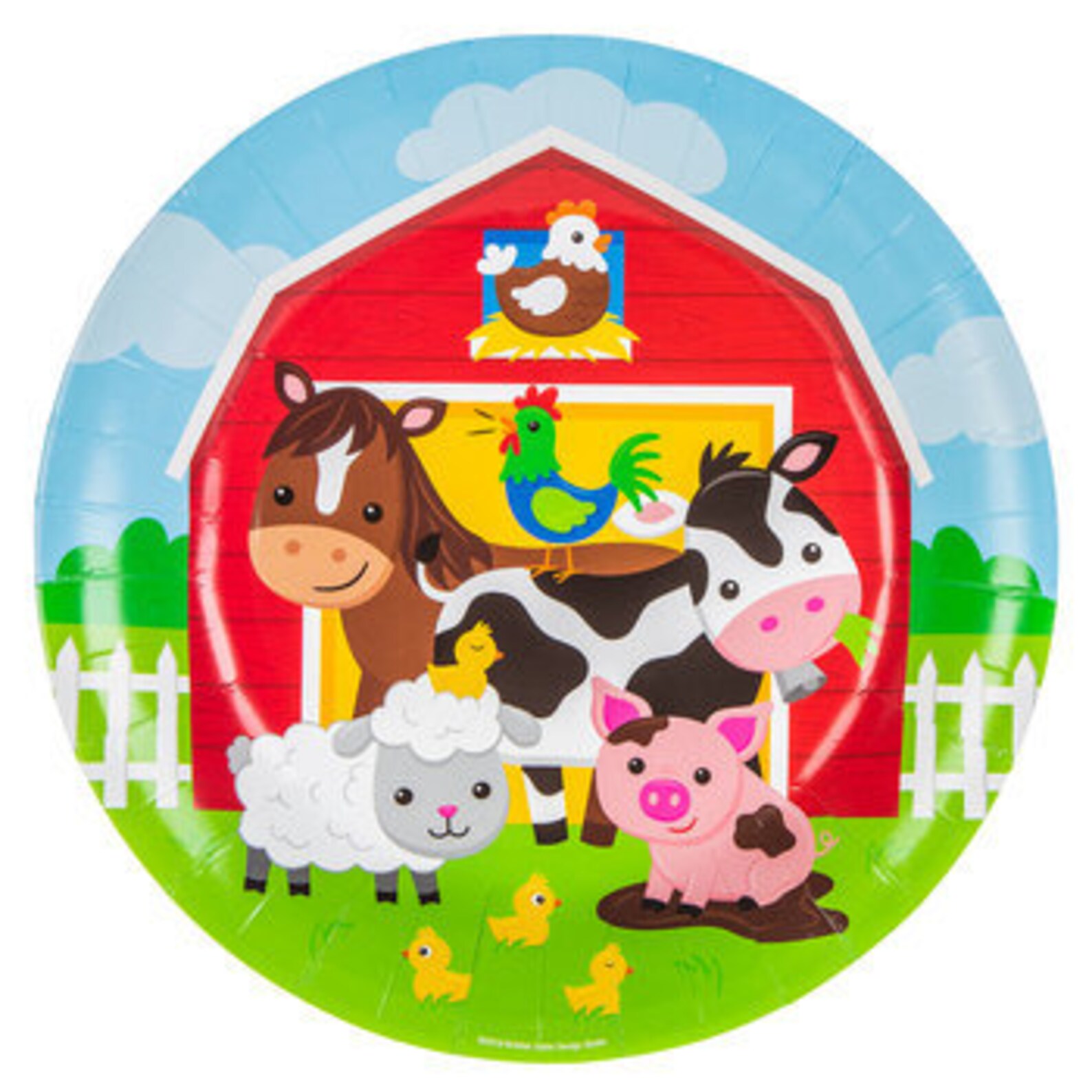 10ct BARNYARD PAPER PLATES Farm Animals Birthday Party Cows Etsy