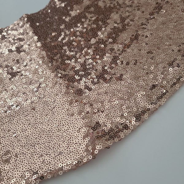 Sale Small ROSEGOLD SEQUIN Tree Skirt 24" Rose Gold Christmas Sequins Sequined Sparkle Chic Glam Holiday Decorations Tabletop Metallic Shiny