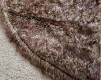 Sale CHRISTMAS TREE SKIRT Brown Faux Fur Tree Skirt 46" Rustic Holiday Fluffy Plush Primitive Christmas Decorations Plush Decor Woodland