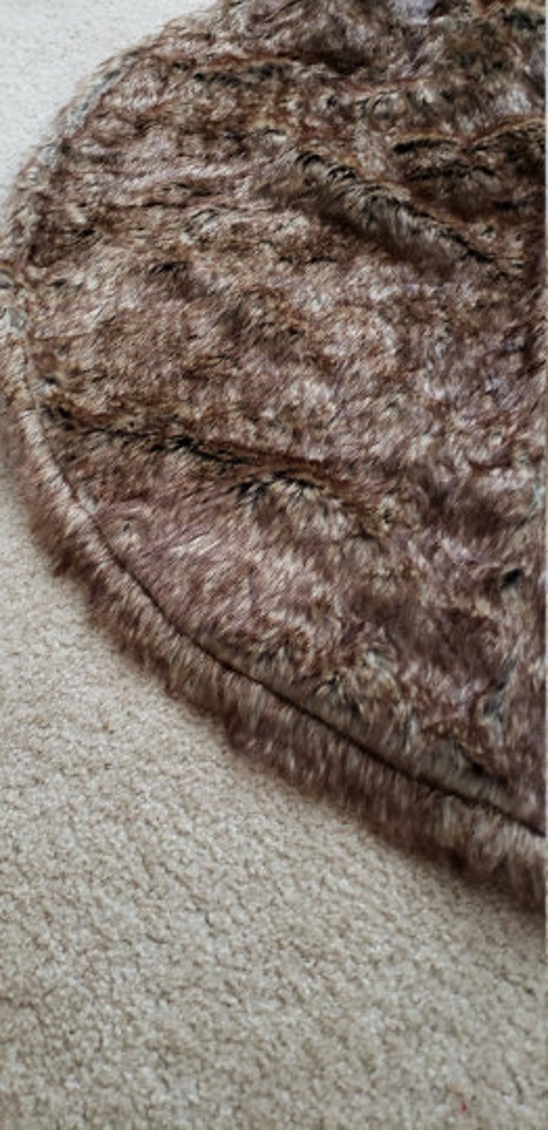 Sale CHRISTMAS TREE SKIRT Brown Faux Fur Tree Skirt 46 Etsy