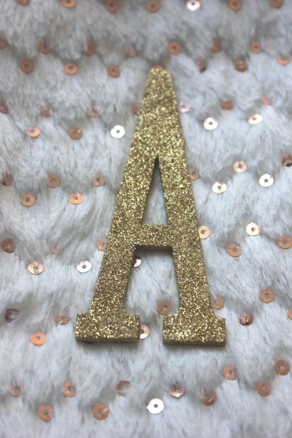 Glitter letters for your Personalised Christmas Stocking - Make Your