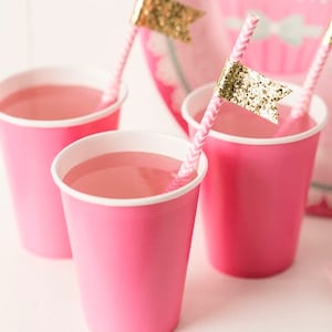 Sale 50 PINK CHEVRON Straws Paper Straws Baby Pink Tableware Unicorn Doll Birthday Party Donut Sprinkle Ice Cream Baby Shower Bridal Shower