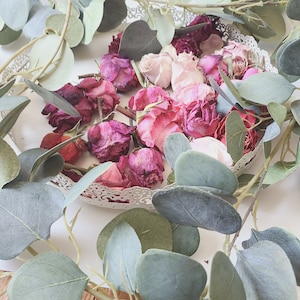 EUCALYPTUS LEAVES GARLAND 6 ft Leaf Garland Vine Greenery Silver Dollar Bridal Shower Baby Shower Greenery Decorations Flower Garland Banner
