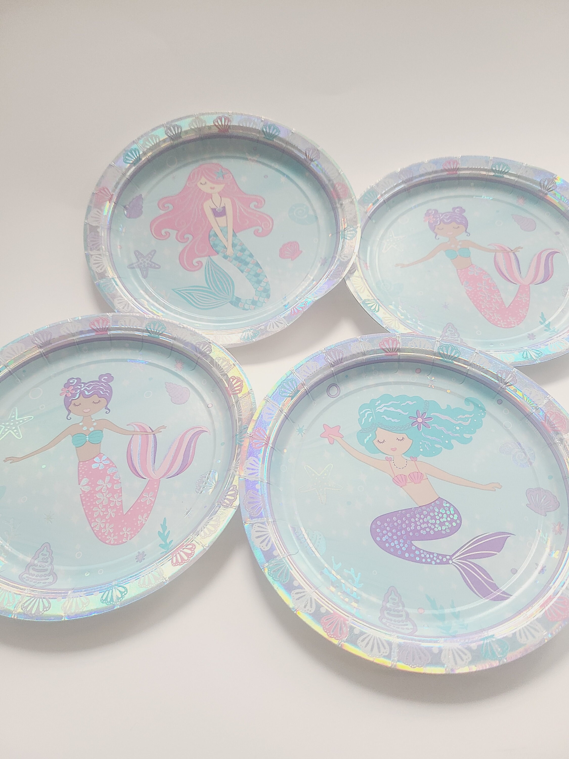 8 Pastel Rainbow Party Plates, Birthday Party Plates, Pastel Party