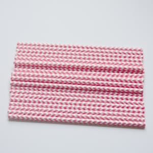 Sale 50 PINK CHEVRON Straws Paper Straws Baby Pink Tableware Unicorn Doll Birthday Party Donut Sprinkle Ice Cream Baby Shower Bridal Shower