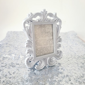 Sale Vintage Style SILVER BAROQUE FRAME Mini Picture Frame Photo Frame Gatsby Ornate Small Frame Gift Gothic Classic Victorian Shabby Chic