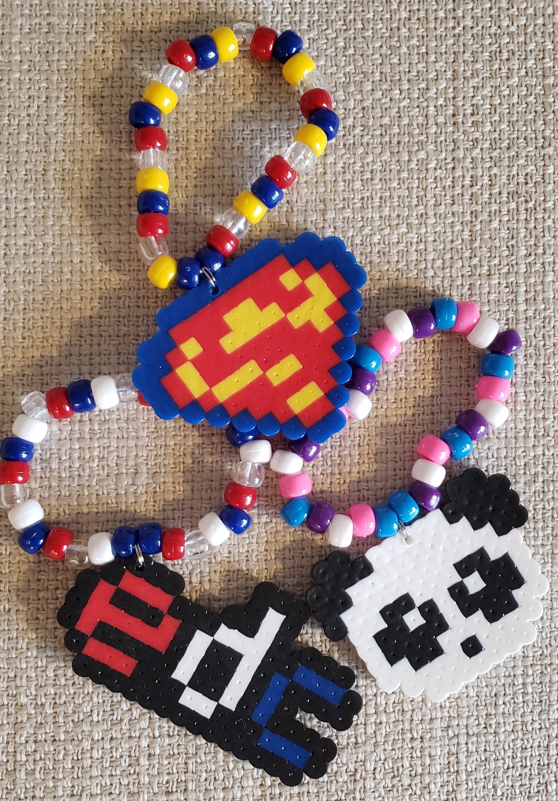 EDC Raver Kandi Bracelet Kit Combo 10 Worded Kandi and 3 Etsy