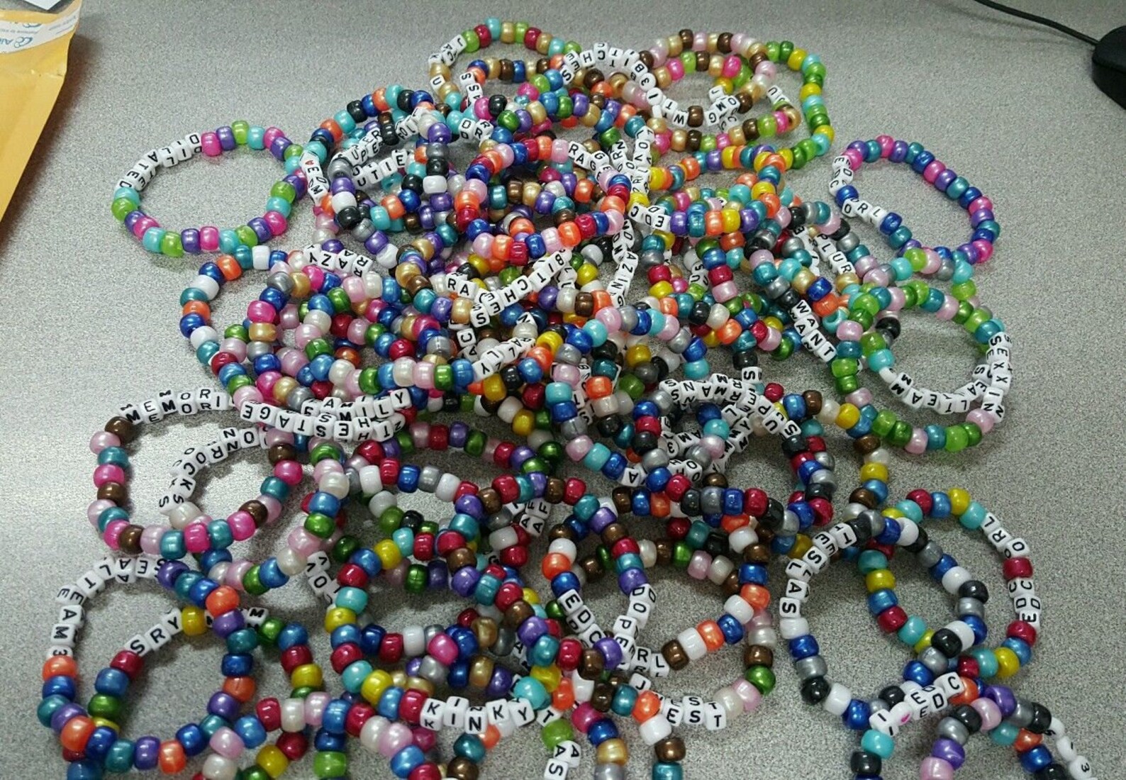 20 Random Kandi Bracelets EDM Rave PLUR EDC Candy Etsy