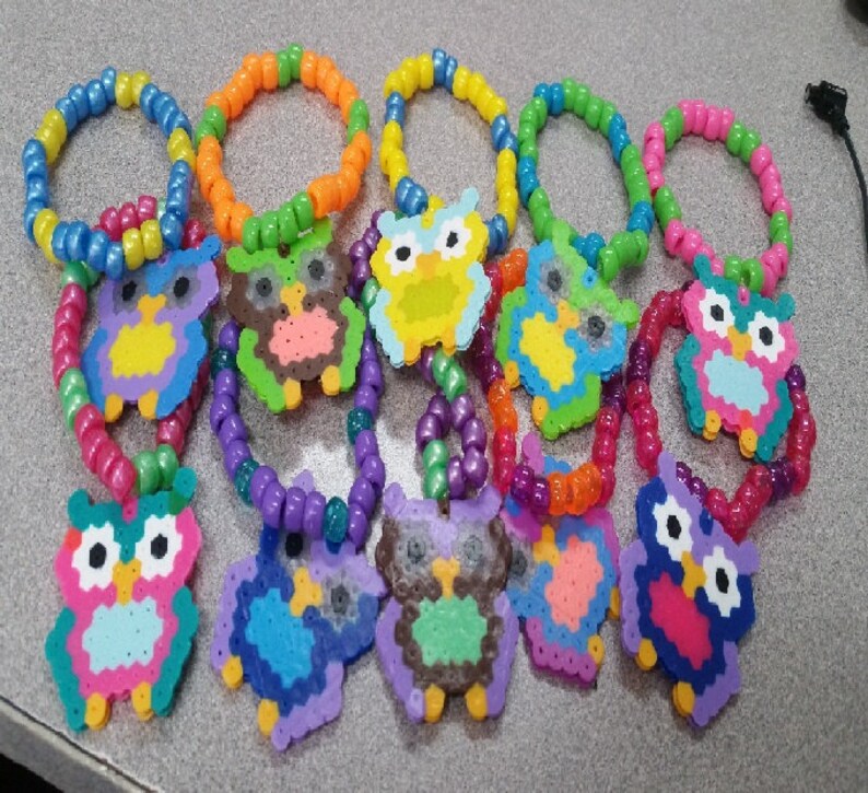 6 Rave Kandi Owl Bracelets EDC Rave Kandi EDM PLUR Etsy