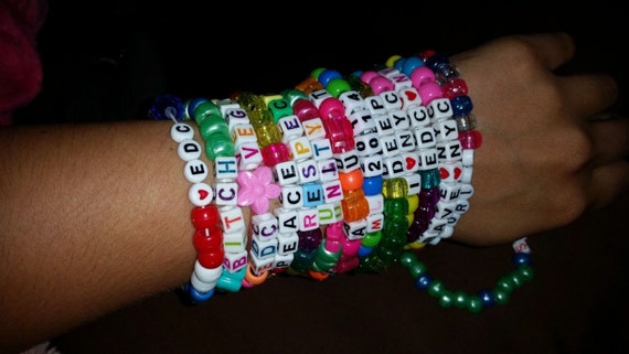 10 Custom Kandi Bracelets EDM RAVE PLUR 