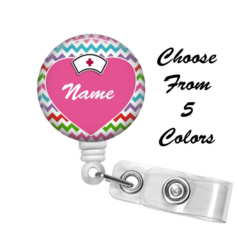 Nurse Love Badge Reel Personalized Name 5 Choices Medical Etsy
