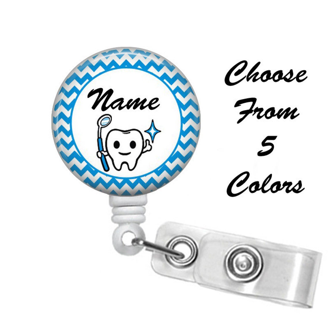 Dental Badge Reel Personalized Name 5 Choices Medical Badge Etsy