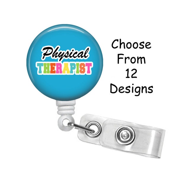 Physical Therapist Badge Reel Medical Badge Reel ID Badge Etsy